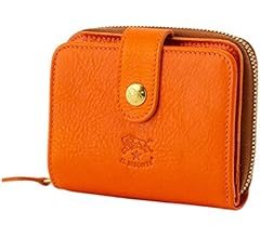 イルビゾンテ　オレンジ レザー 二つ折り財布　コンパクト イルビゾンテ IL BISONTE 2つ折り 財布 本革 レザー メンズ